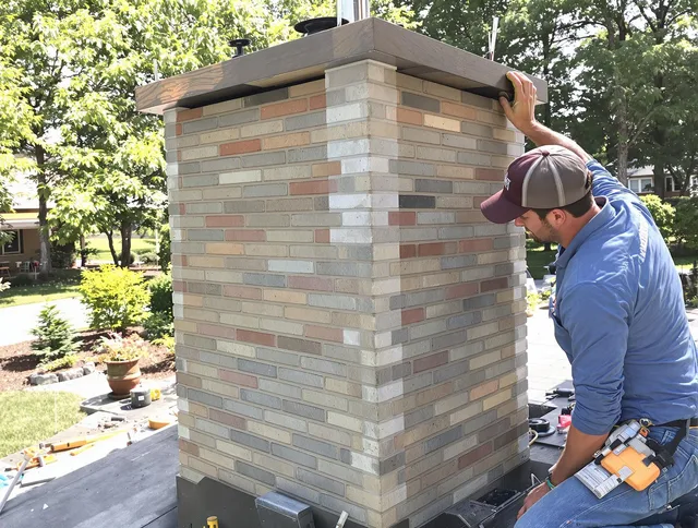 Bonita Springs Chimney Sweep completing a modern chimney remodel in Bonita Springs, FL