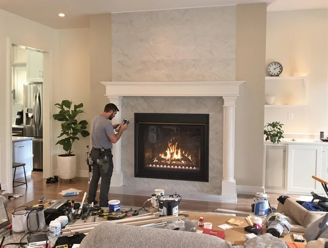 Newly installed fireplace by Bonita Springs Chimney Sweep in Bonita Springs, FL