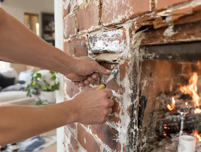 Routine fireplace repair by Bonita Springs Chimney Sweep in Bonita Springs, FL