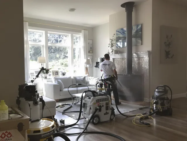Soot removal service by Bonita Springs Chimney Sweep for a fireplace in Bonita Springs, FL